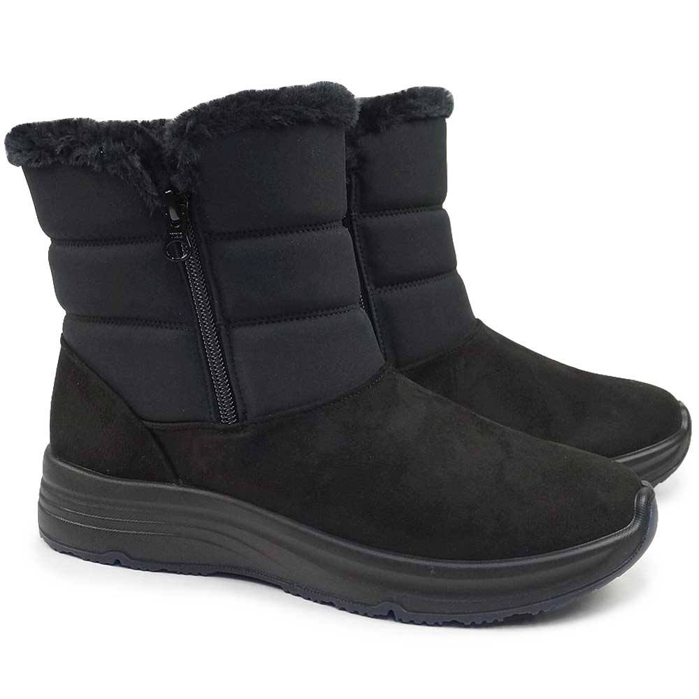 パンジー レディース ブーツ 4605 生活防水 ショート 幅広 4E