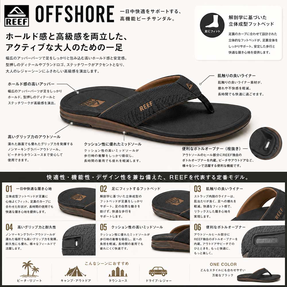 REEF（リーフ） トングサンダル メンズ OFFSHORE リゾートサンダル