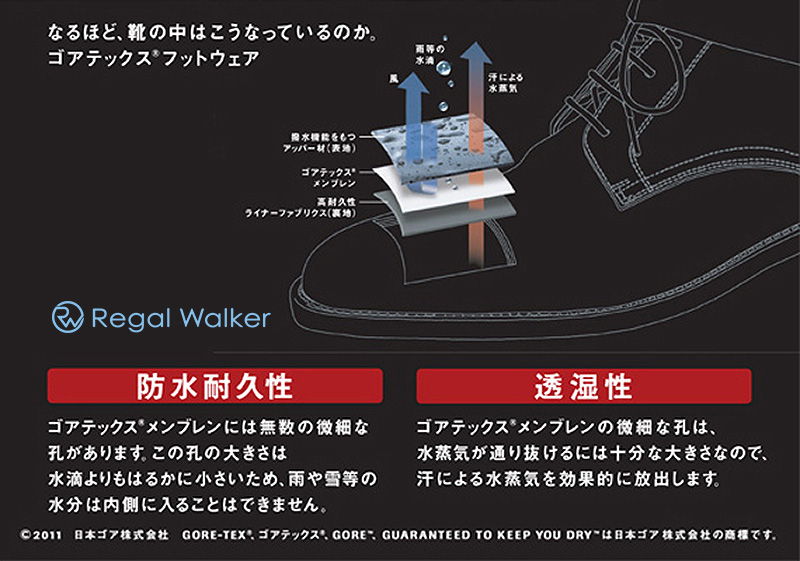 リーガルウォーカー 防水 メンズ 320W レザー モカシン カジュアル 3E 2アイレット GORE-TEX 日本製｜myskip-sp｜07