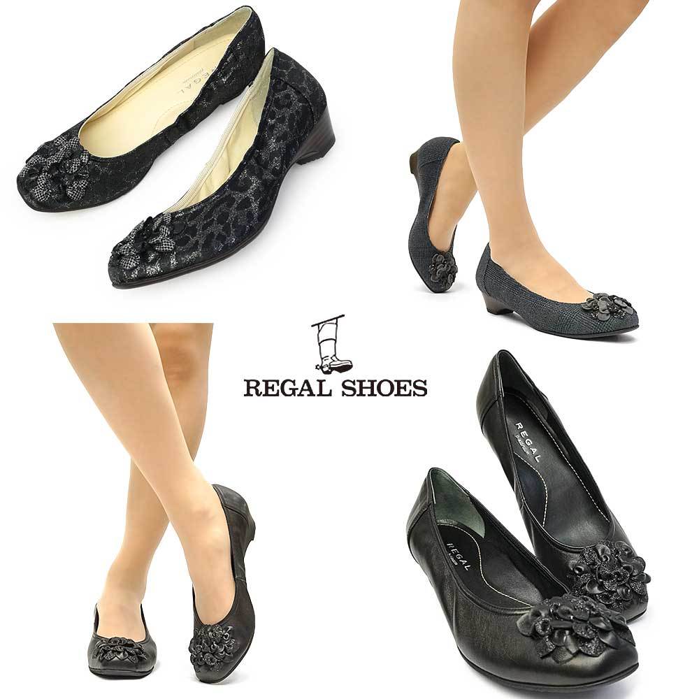 リーガル 靴 レディース F09J パンプス バレエ ローヒール フォーマル 通勤 結婚式 黒 グレー | REGAL | 05