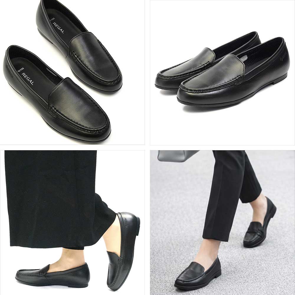 REGAL（リーガル） レディース 防水 フラットシューズ スリッポン