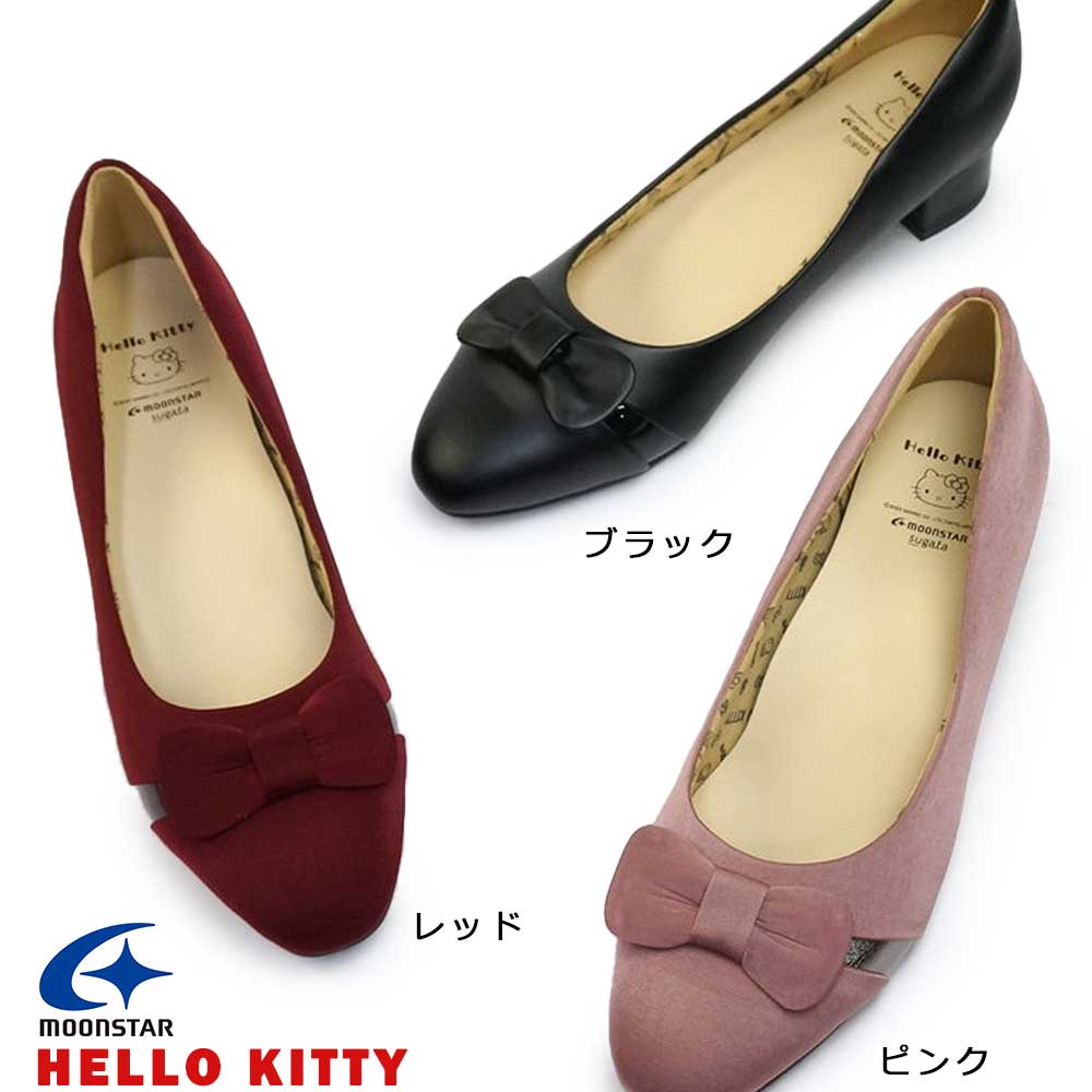 追跡有★ハローキティ 2WAY リボン ミュール パンプス 追跡有☆ハローキティ 2WAY リボン ミュール パンプス (Hello