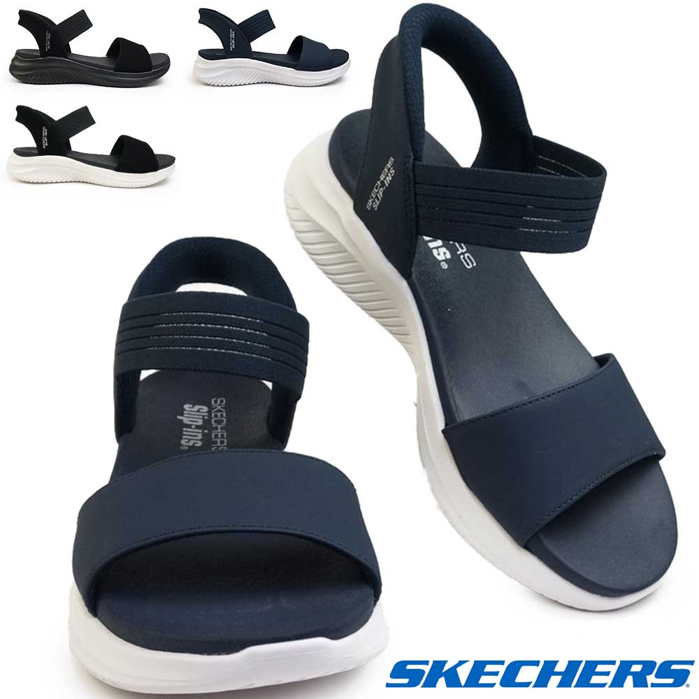 Skechers スリップインレザーサンダル28 SKECHERS スケッチャーズ SLIP-INS スリップインズ リラックスド