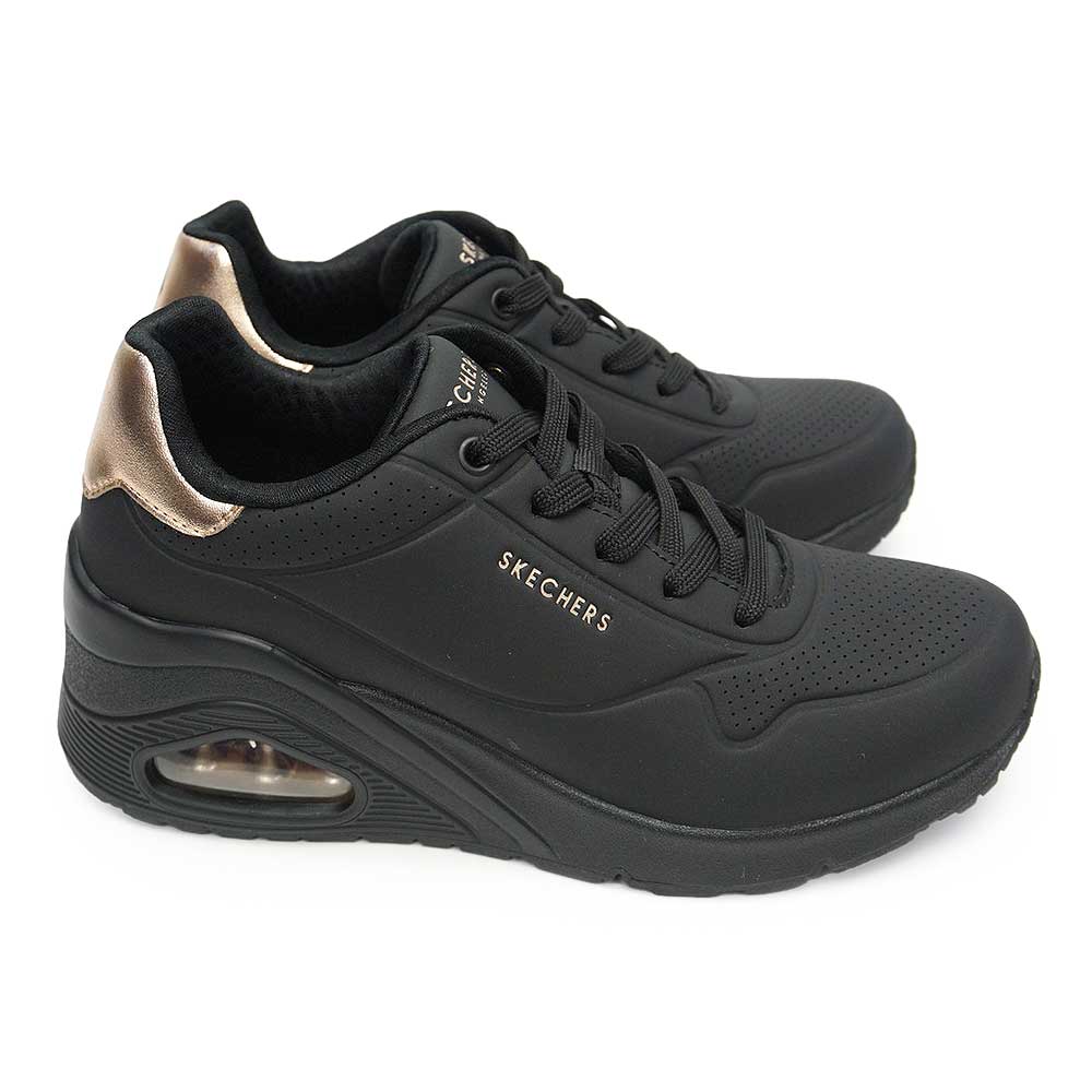 SKECHERS ブラックスニーカー エアクッション SKECHERS スケッチャーズ スリップインズ メンズ ハンズフリー