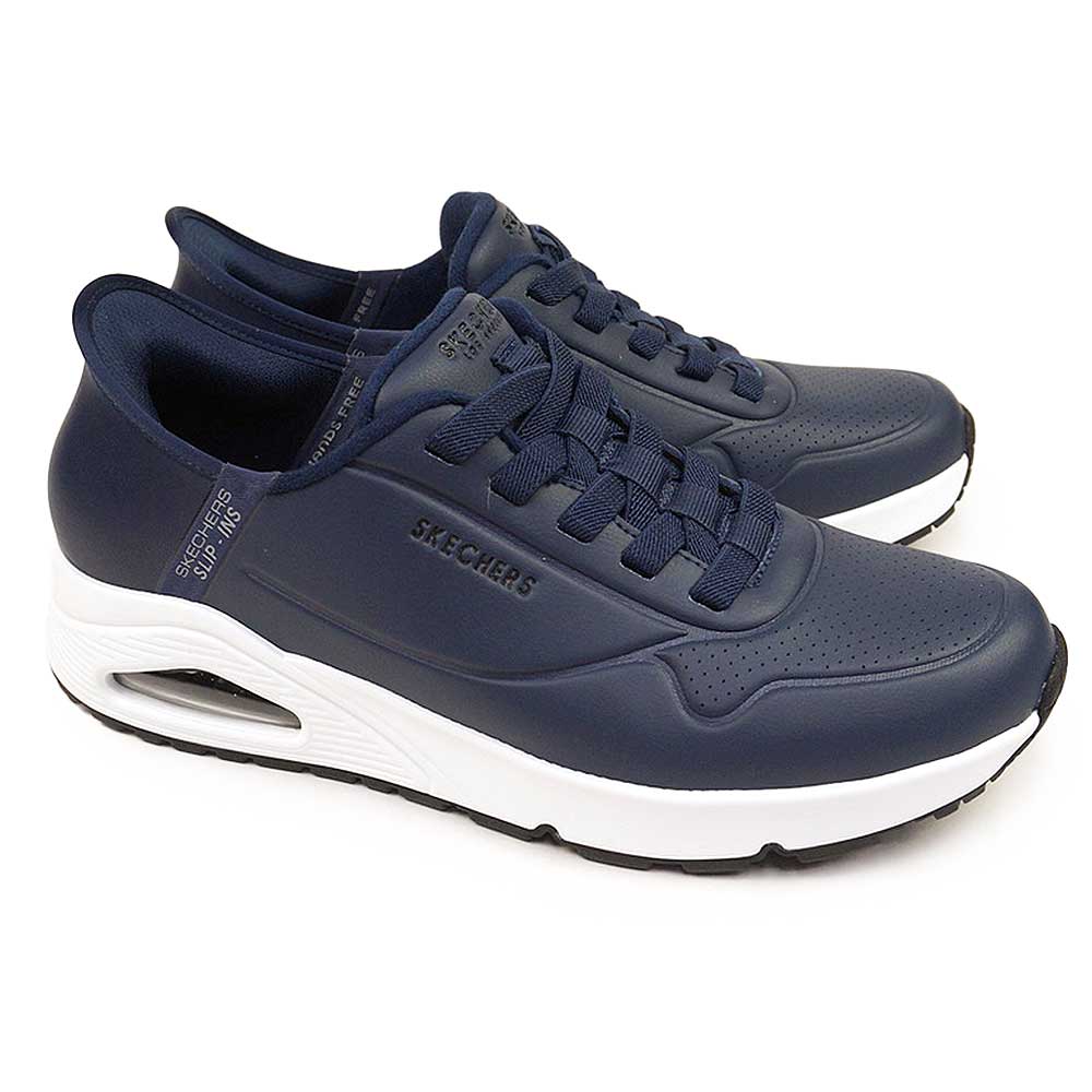 VERGELMER ブラックメタル　BLACKL SKECHERS（スケッチャーズ） スリップインズ メンズ レザー シューズ