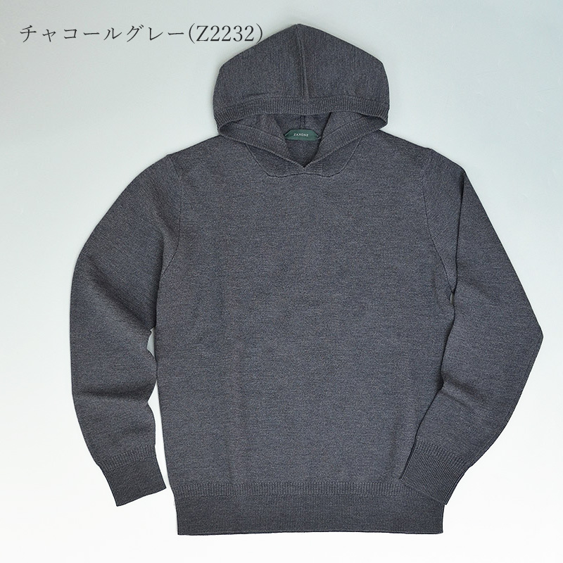 ZANONE（ザノーネ） CAPPUCCIO ミラノリブ プルオーバーフーディー