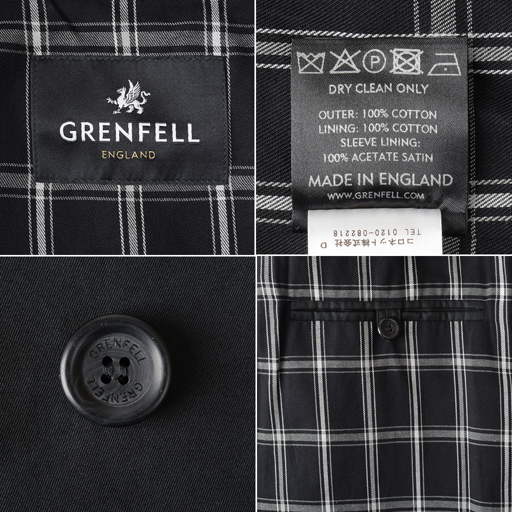 GRENFELLグレンフェル英国製フィールドコート44ネイビー ウールライナー付 GRENFELL（グレンフェル） 【40%OFF/定価140,800円】グレンフェル 新品