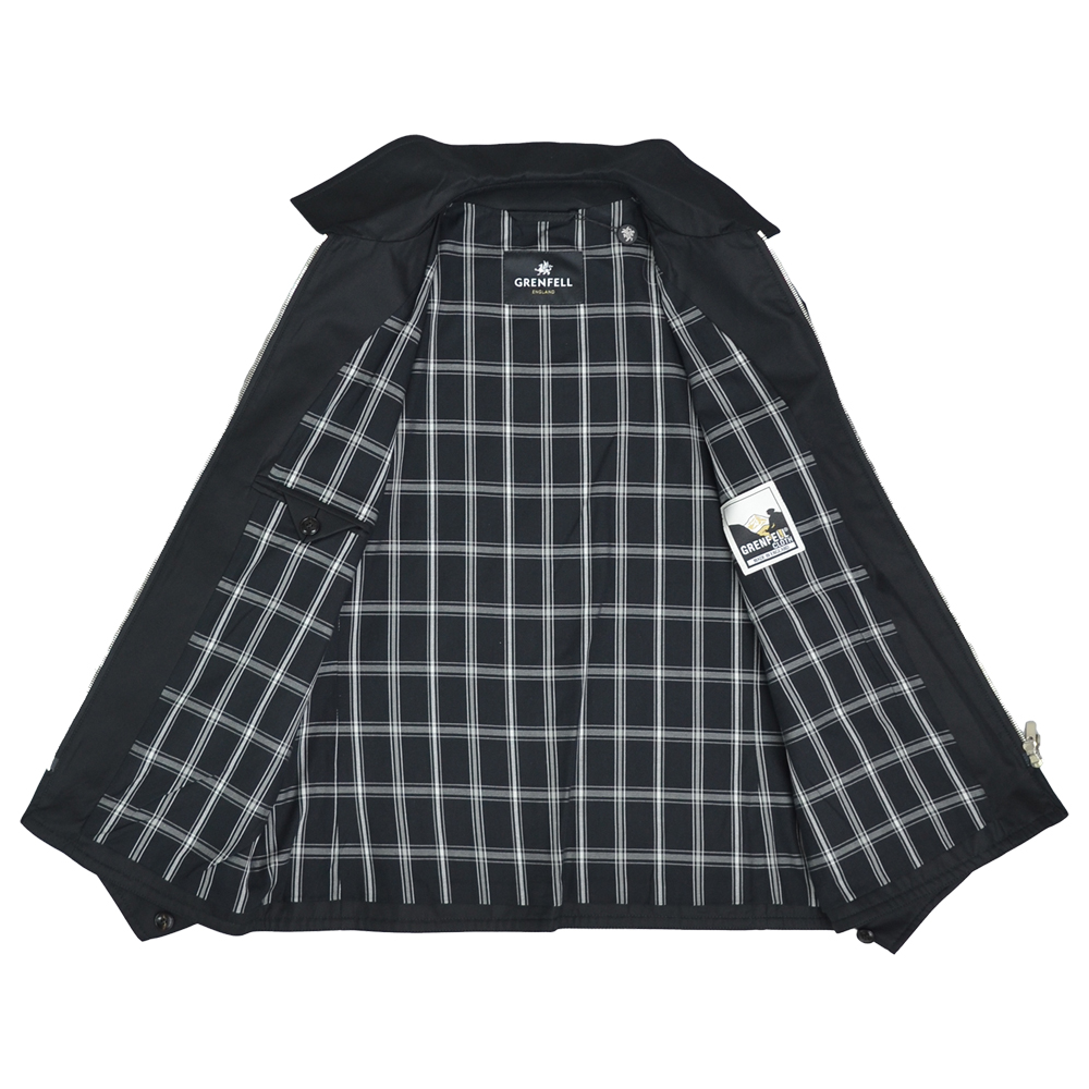 極美品 GRENFELLグレンフェル シャツジャケット38英国製ネイビー 山タグ GRENFELL（グレンフェル） 【40%OFF/定価85,800円】グレンフェル 新品