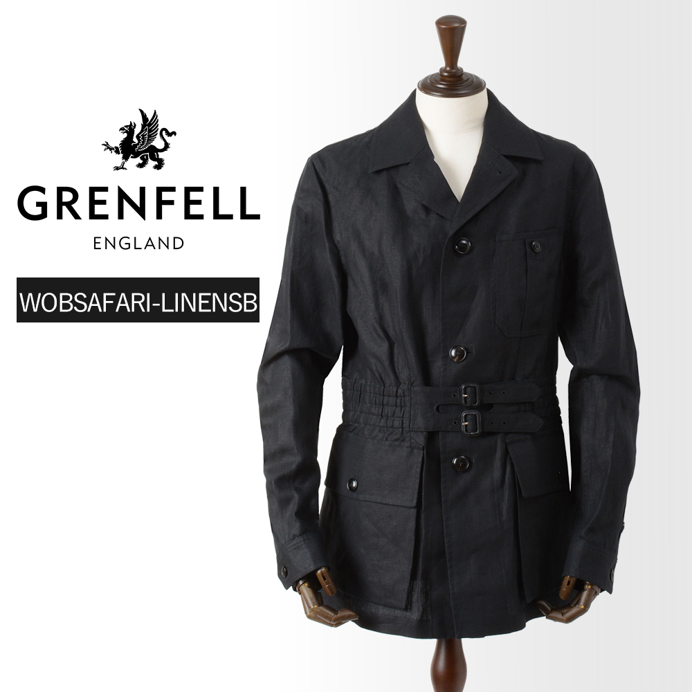 GRENFELLグレンフェル リネンジャケット 38 オフホワイト英国製 黒タグ GRENFELL（グレンフェル） 【40%OFF/定価162,800円】グレンフェル 新品