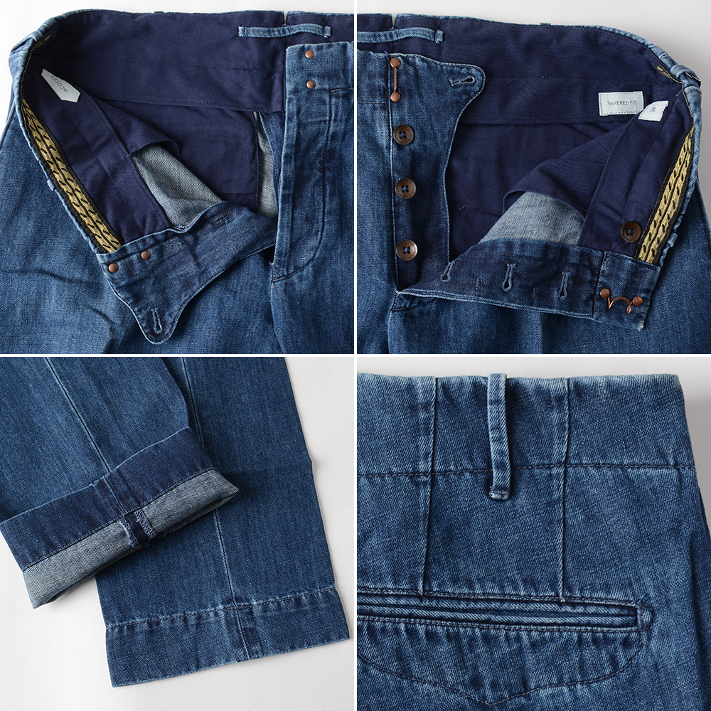 チ*ー様 【名作】インコテックス CHINOLINO リネンコットンパンツ46オ INCOTEX（インコテックス） 【50%OFF】インコテックス テーパード