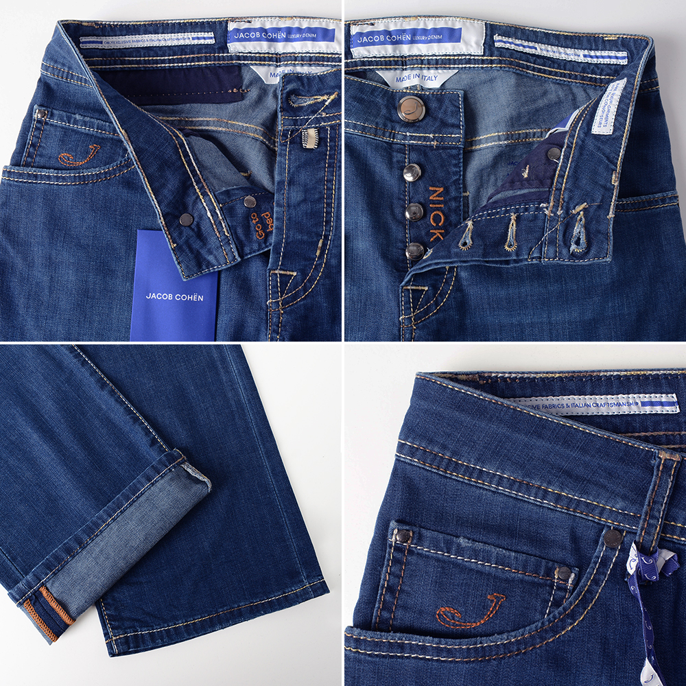 50%OFF】ヤコブコーエン NICK 622 ストレッチデニム インディゴ 国内 
