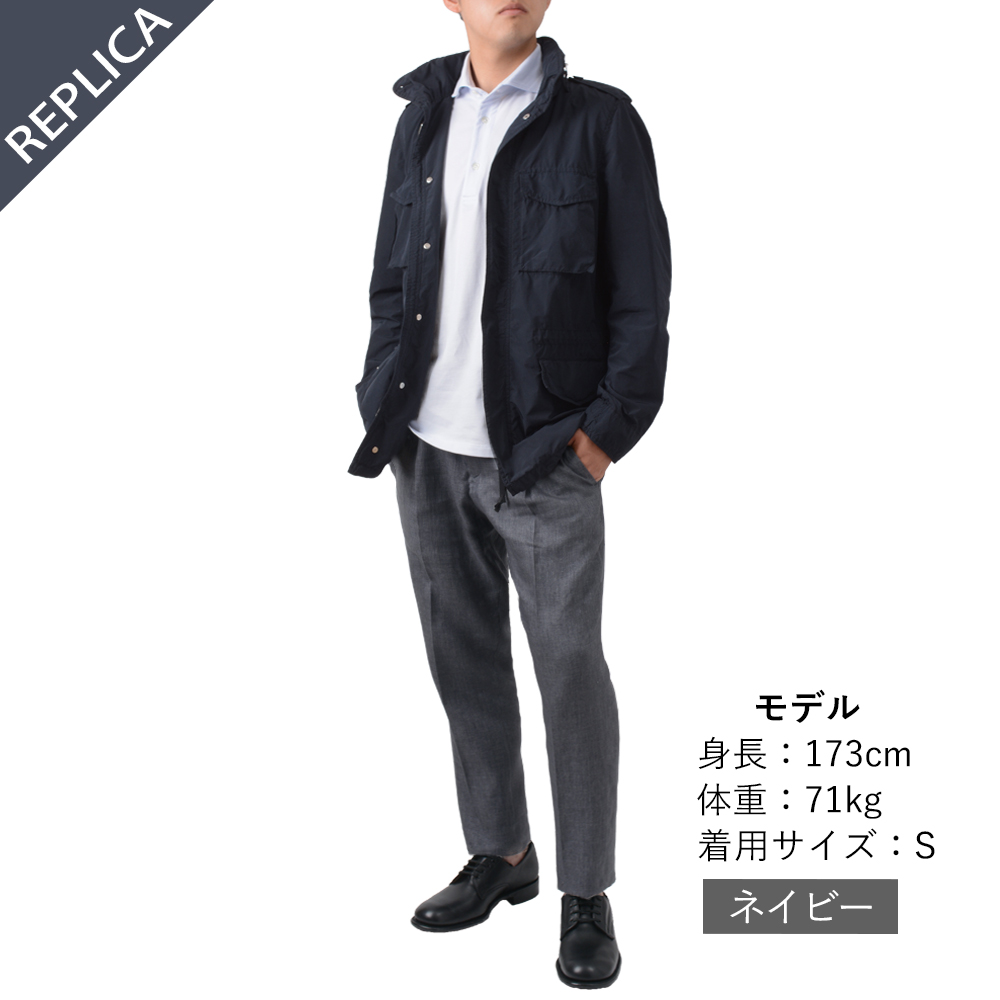 ASPESI ミリタリージャケット　ネイビー　Sサイズ ASPESI - アスペジ ASPESI NEW CAMP JACKET M65 の通販 by