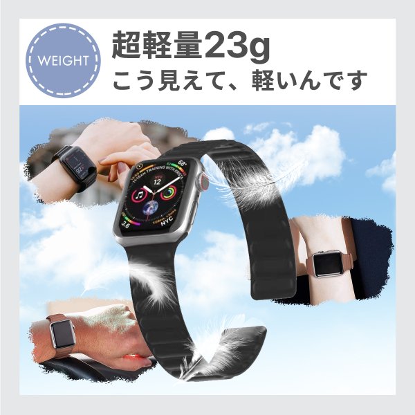 アップルウォッチ バンド apple watch ベルト se メンズ 8 44mm 革 レザー 45mm 40mm 41mm 38mm ウルトラ ultra 7 6 5 男性 マグネット おしゃれ ビジネス｜mywaysmart｜06