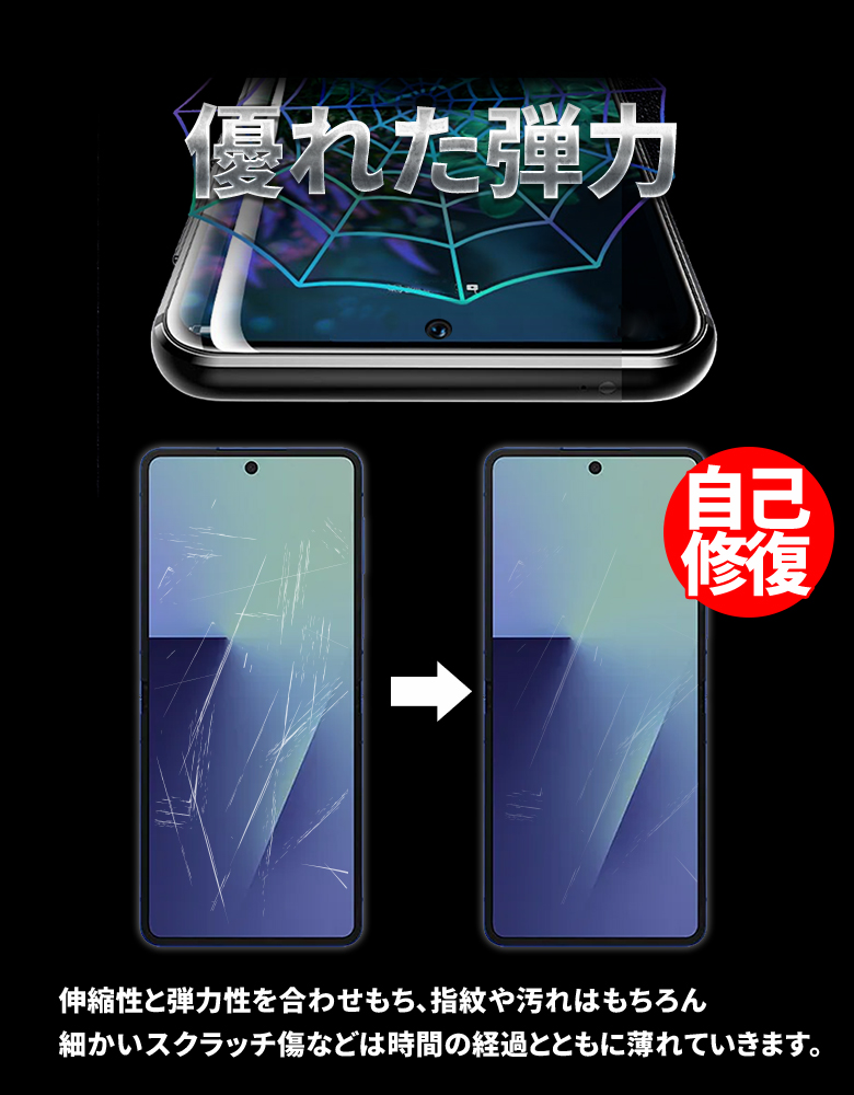 Galaxy Z Flip7 フィルム 保護フィルム 耐衝撃 本体 保護 SC-55F