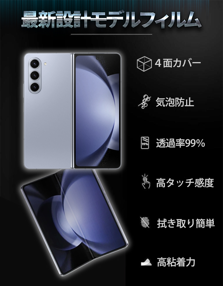 FIRME Galaxy Z Fold5 フィルム 指紋認証 docomo SC-55D au