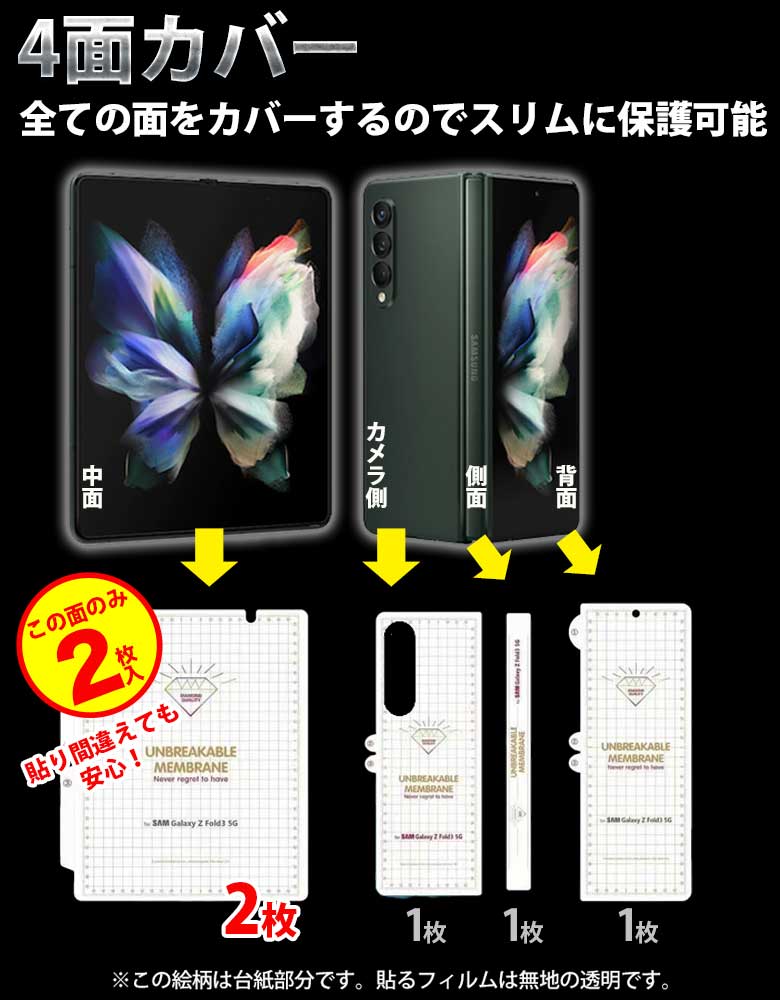 FIRME Galaxy Z Fold 3 5G フィルム 指紋 認証 楽天 モバイル