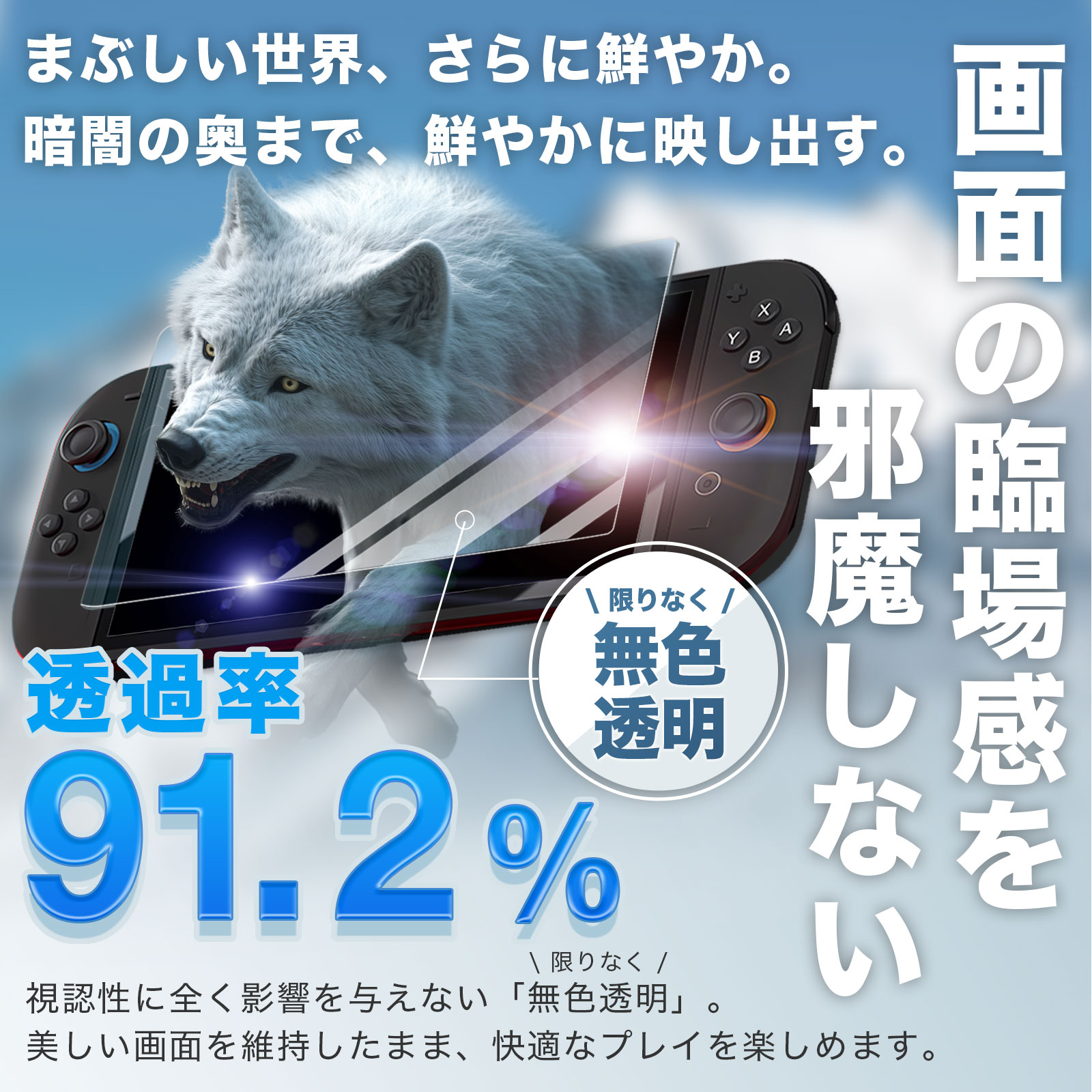 Nintendo Switch 2 ガラス フィルム ブルーライト カット