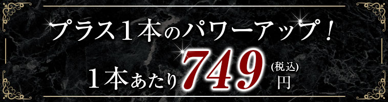 プラス1本のパワーアップ!1本あたり749円(税込)