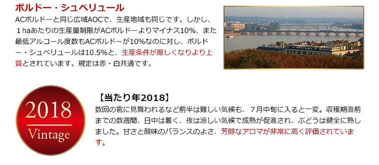 ボルドー・シュペリュール&当たり年20108