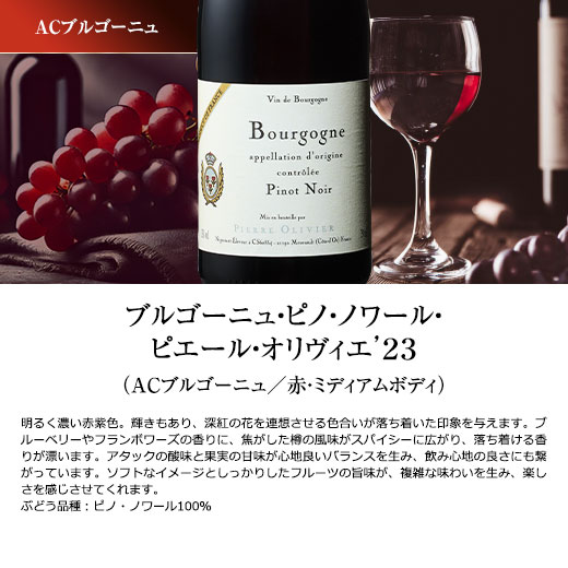 ワイン 赤ワインセット ブルゴーニュ・ピノ・ノワール6本セット 第4弾 