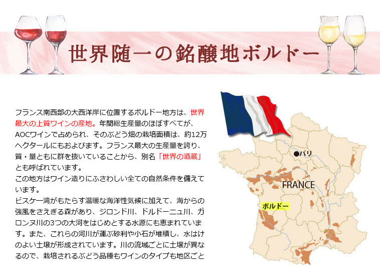 世界随一の銘醸地ボルドー