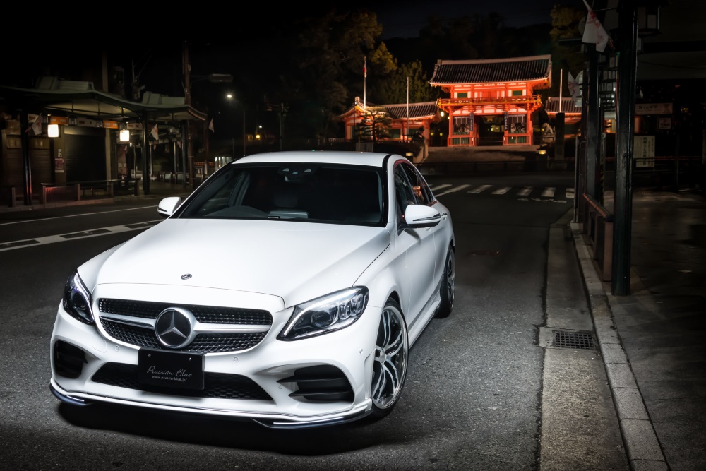 M'z SPEED 【未塗装品】[ベンツ Cクラス W205 AMG Line]プルシアン