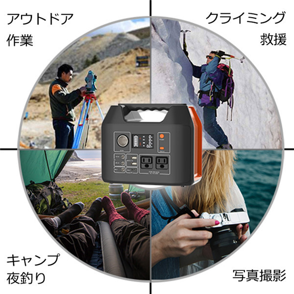 オープニング大放出セール 予約販売 家庭用蓄電池 ポータブル電源 小型 軽量 300w mah Type C搭載 急速充電 3つの充電方法 Lcd画面表示 Ledライト 過熱保護 発電機 Pse認証済 注目ブランド Kuljic Com