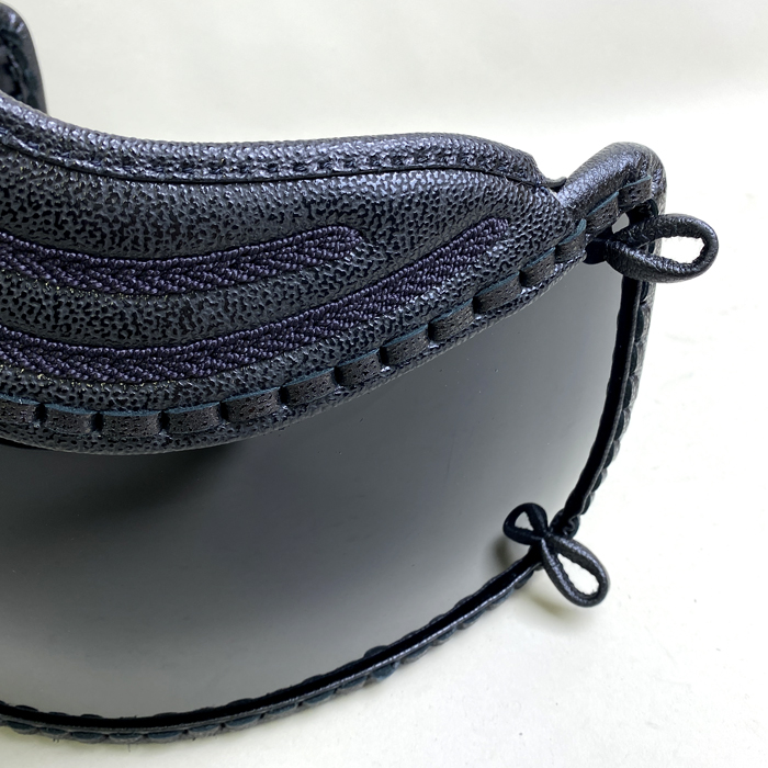 特上クロザン革胸　濃紺ナナメ刺波千鳥　50本型樹脂胴　一般Ｌサイズ　紐付 特上クロザン革胸 濃紺ナナメ刺波千鳥 50本型樹脂胴 一般L