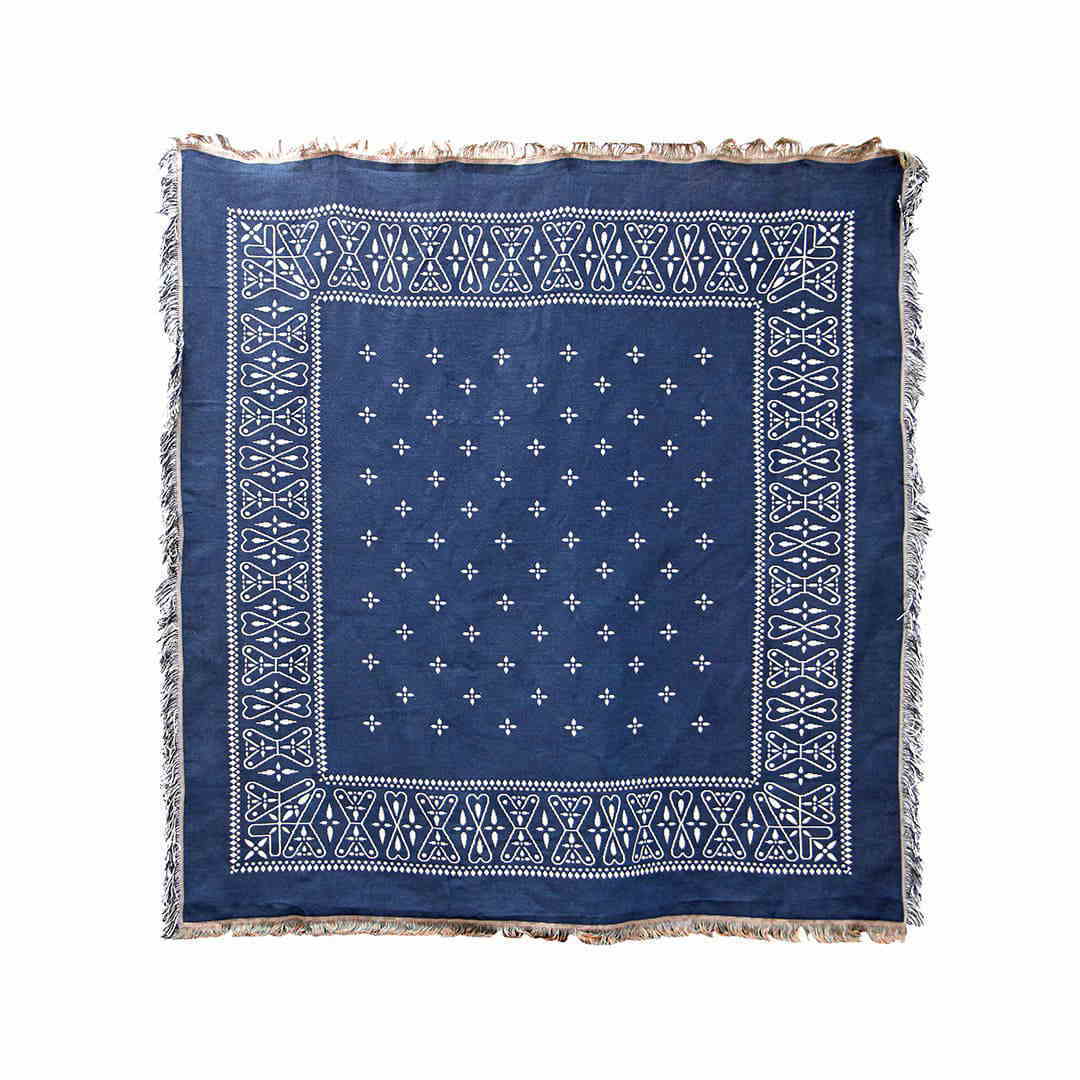 バンダナ スローケット クロス Bandana Throwket Cross Navy ネイビー