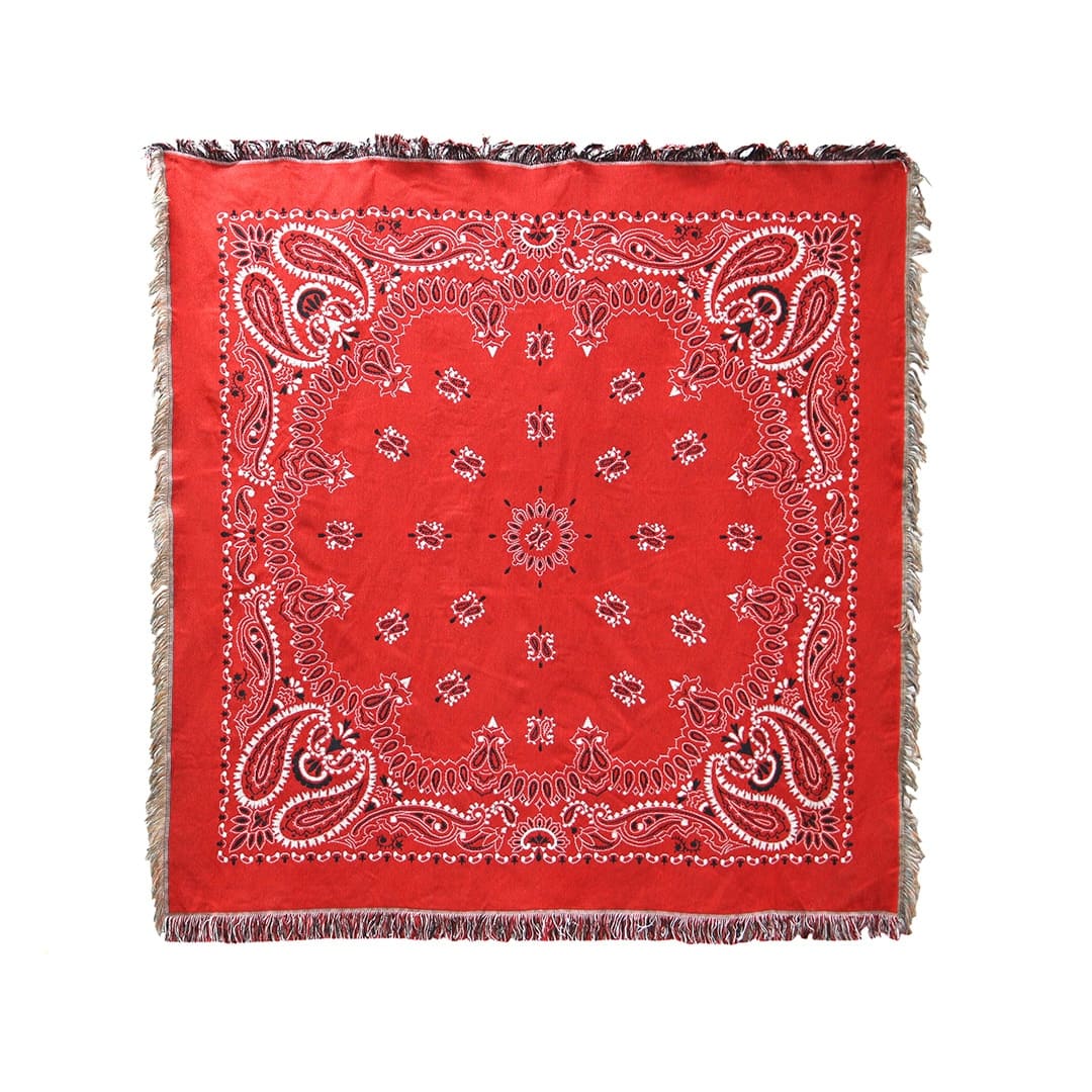 バンダナ スローケット ペイズリー Bandana Throwket Paisley Red