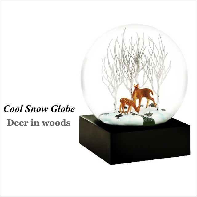 スノードーム Cool Snow Globe Deer in woods クール スノー グローブ ディアーインウッズ