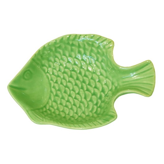 魚型 小皿 豆皿 和食器 しょうゆ小皿 fish plate mini グリーン