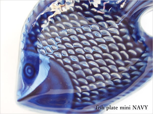 魚型 小皿 豆皿 和食器 しょうゆ小皿 fish plate mini ネイビー