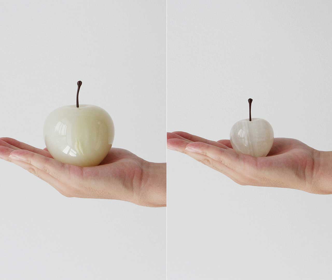 マーブルアップル ホワイト ラージ Marble Apple White Large 置物