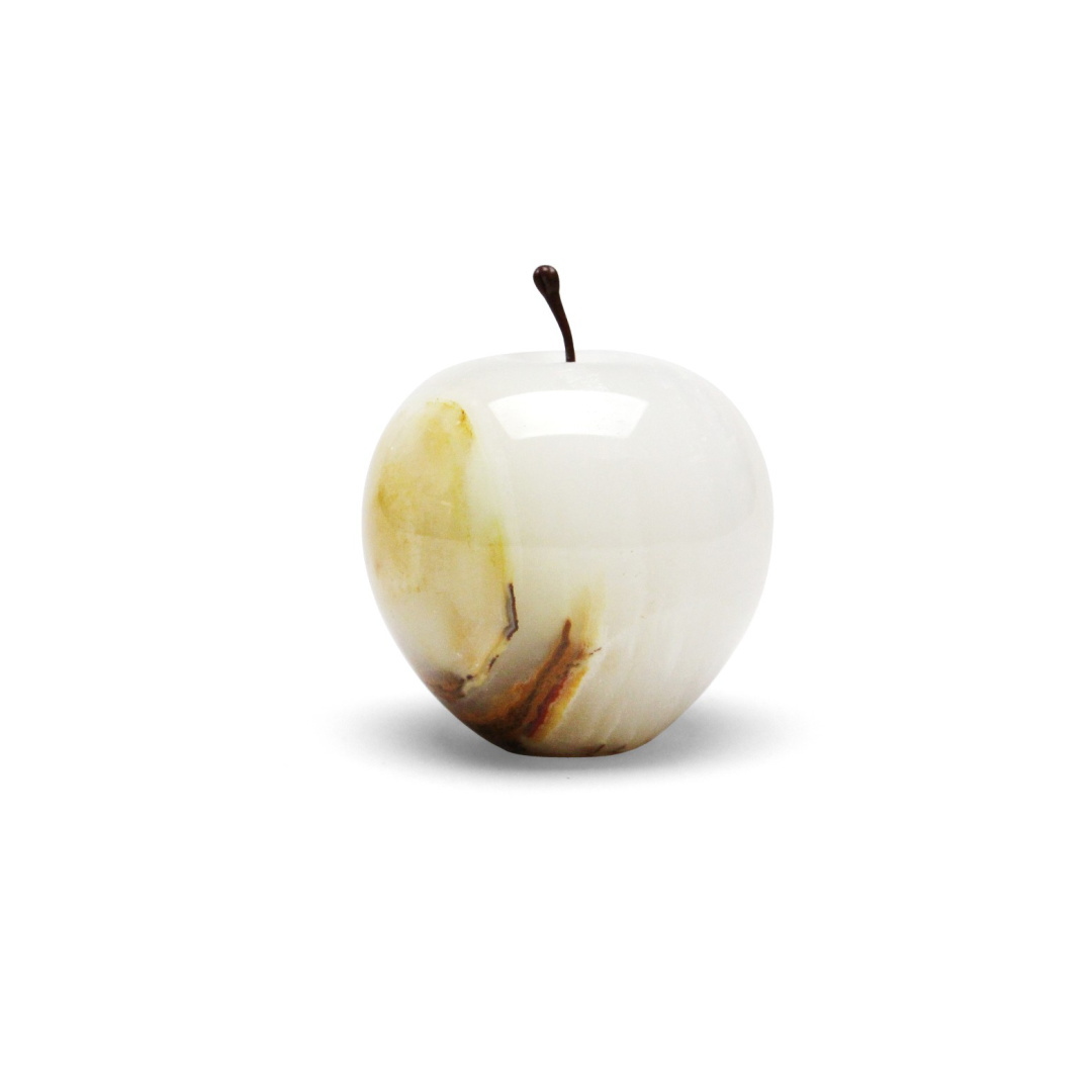 マーブルアップル ホワイト ラージ Marble Apple White Large 置物