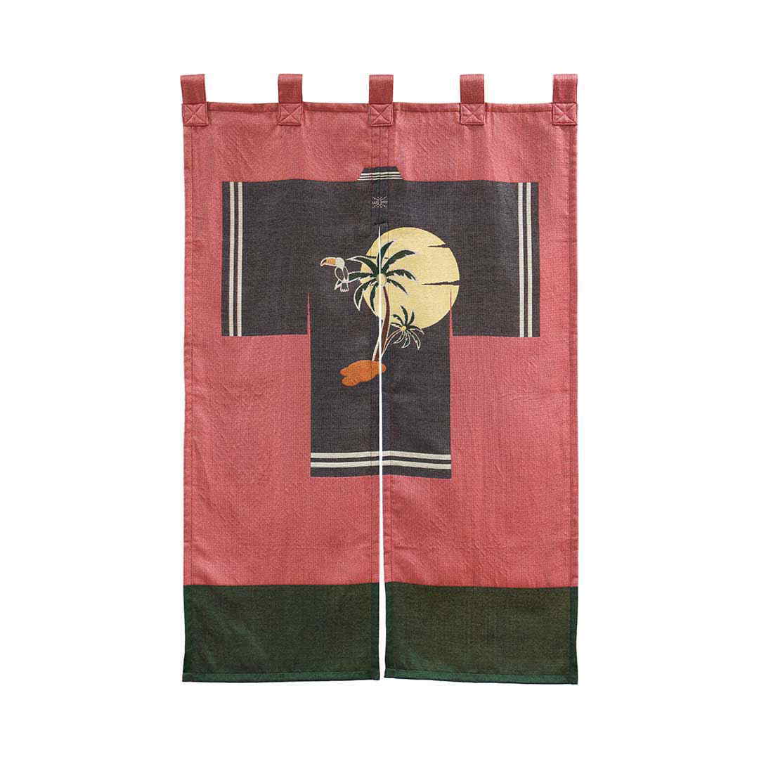 のれん Noren Palm Tree パームツリー カーテン 間仕切り 両面 幅78cm