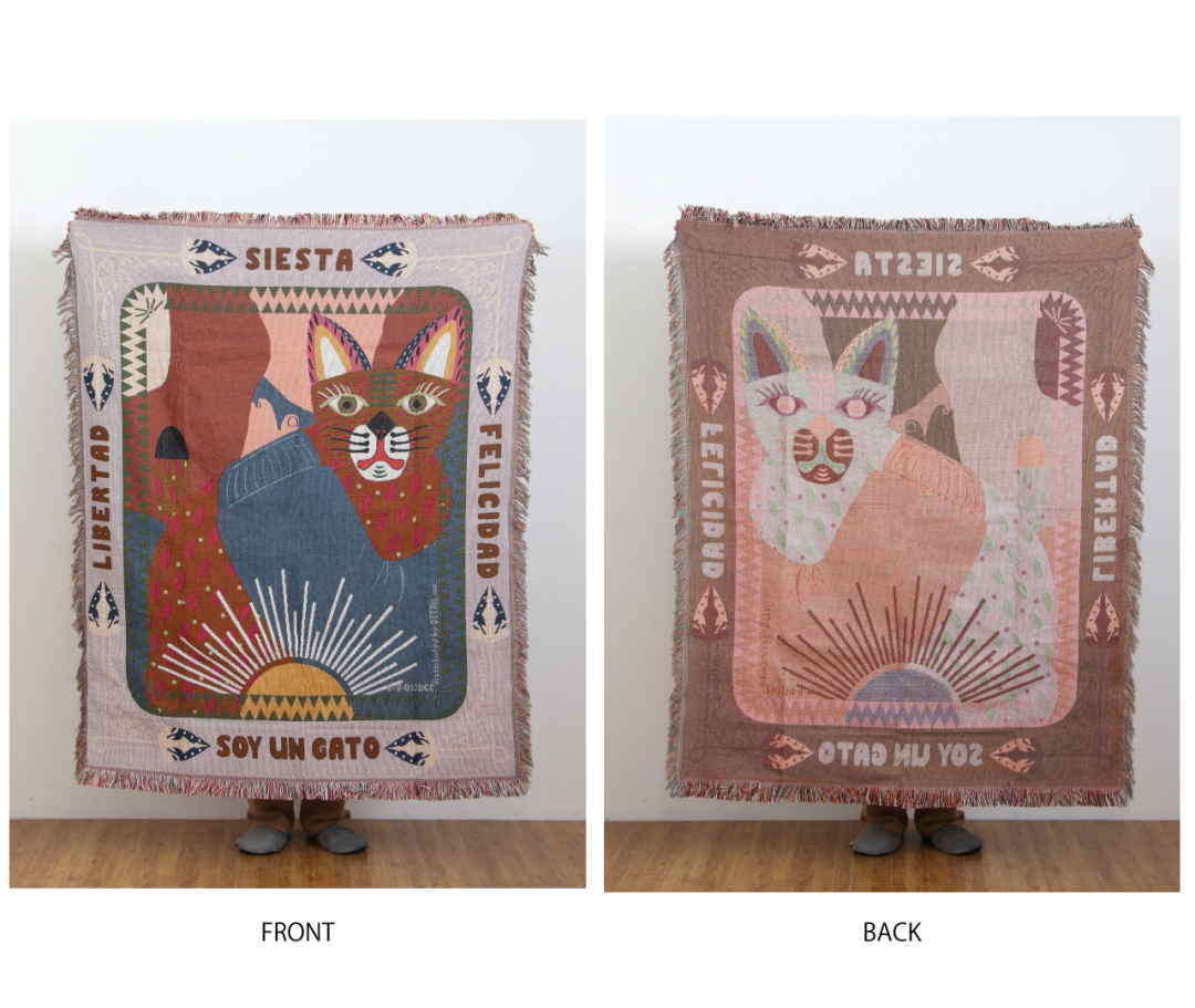 オアハカ スローケット キャット OAX Throwket Cat ブランケット