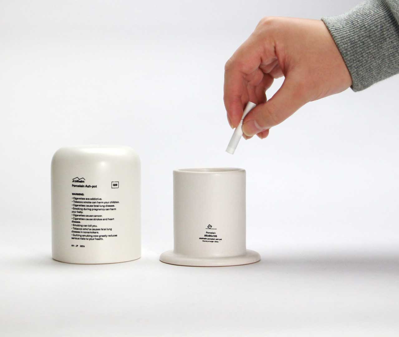 ポーセリン アッシュポット ANAheim Porcelain Ash-Pot Ivory 電子