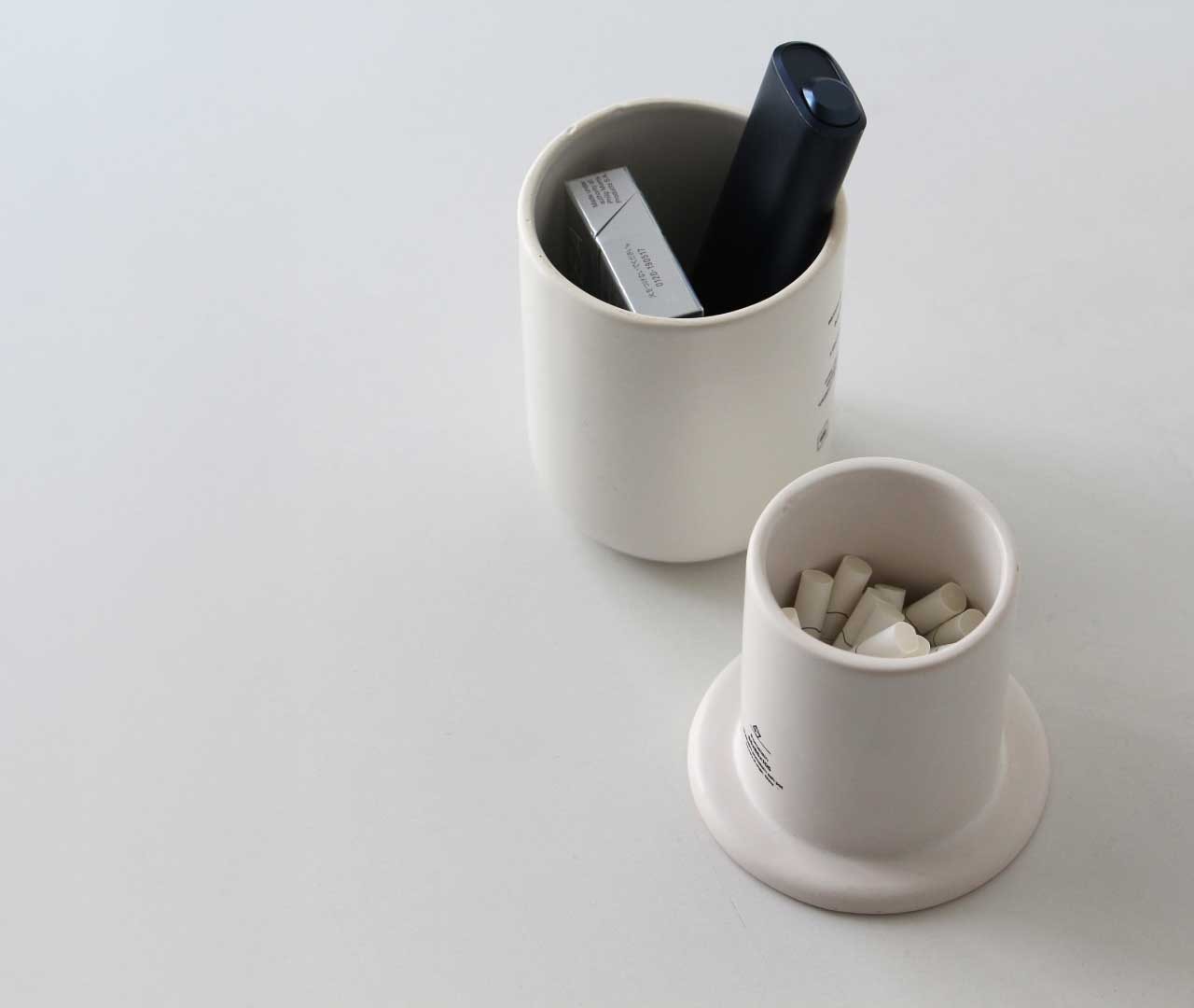 ポーセリン アッシュポット ANAheim Porcelain Ash-Pot Ivory 電子