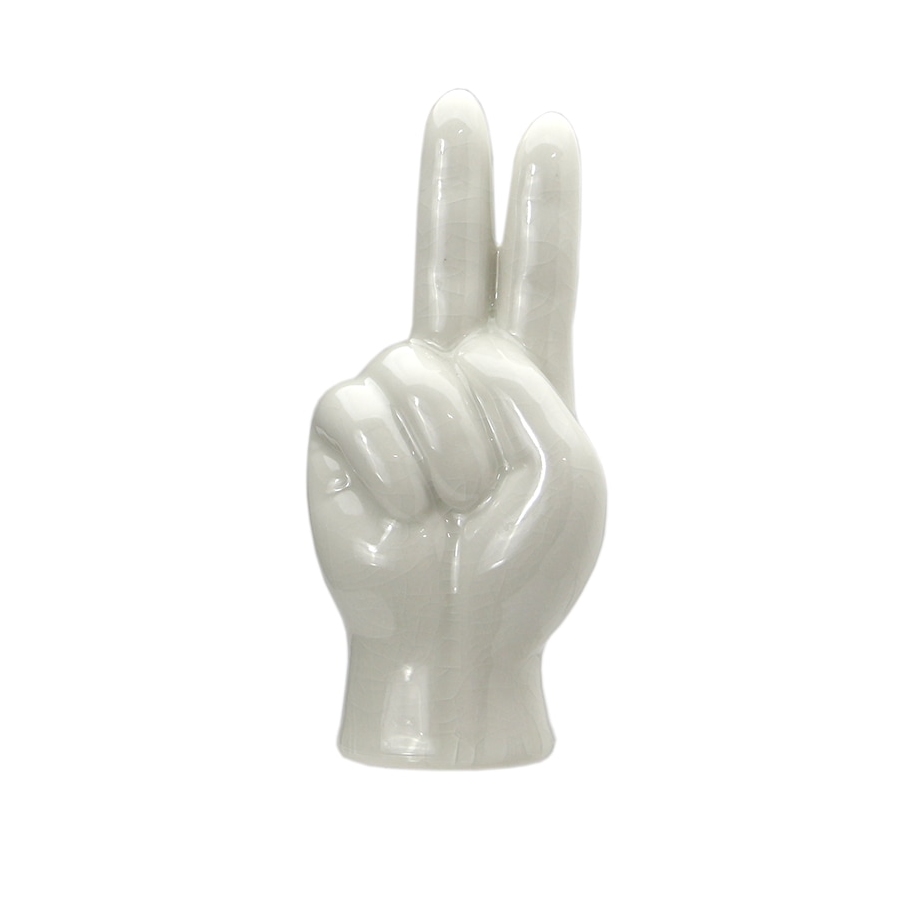 陶器製 手形オブジェ ヴィンテージ　ハンドトレイ ハンドオブジェ ピース Hand Objet Peace 陶器 オブジェ