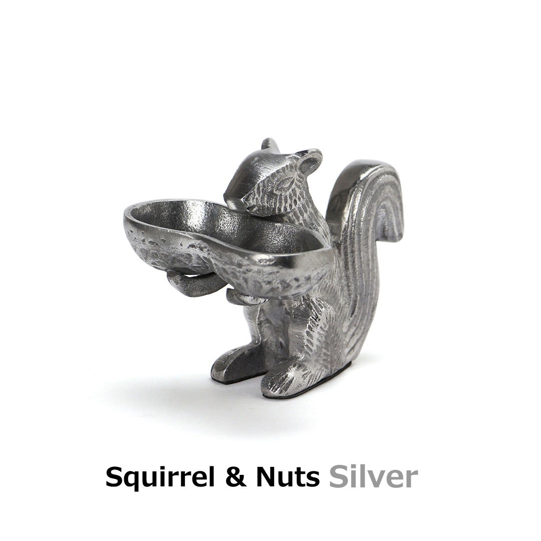 アルミ トレイ 小物入れ リス Squirrel & Nuts Gold ゴールド