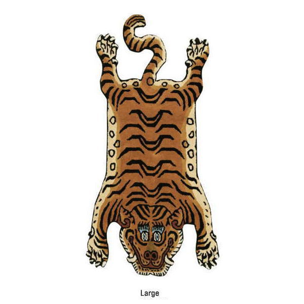 チベタンタイガーラグ DTTR-01 SSサイズ 50×85cm Tibetan Tiger Rug SS