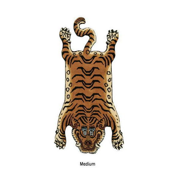 チベタンタイガーラグ DTTR-01 SSサイズ 50×85cm Tibetan Tiger Rug SS