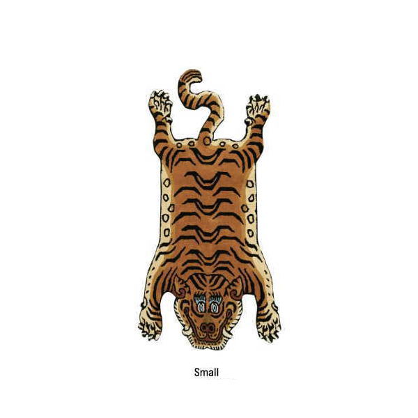 チベタンタイガーラグ DTTR-01 SSサイズ 50×85cm Tibetan Tiger Rug SS