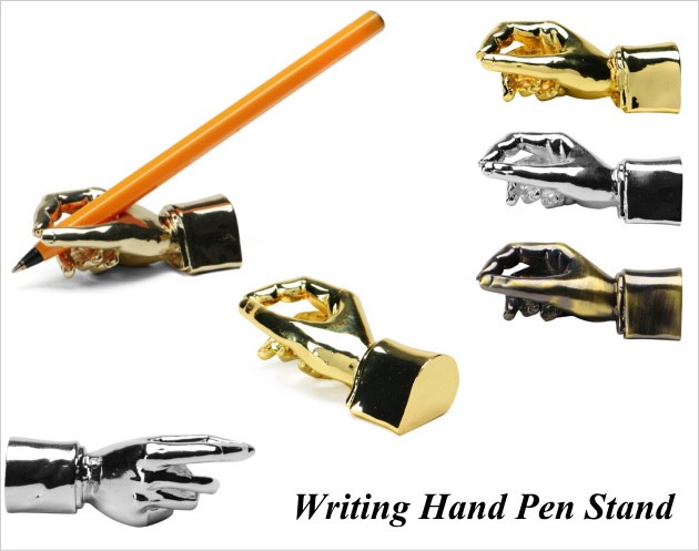 ⭕out様  商談中 ブラスプレート  ペンスタンド ②③ ペンスタンド ペン立て 1本 アンティーク Writing Hand Pen