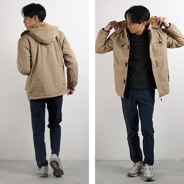 アウター メンズ 裏ボア 裏起毛 ジャケット ミリタリージャケット
