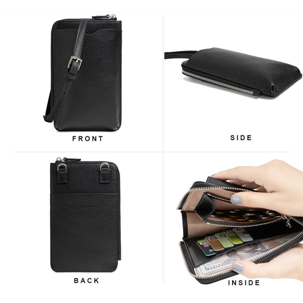 スマホショルダーバッグ 本革 レザー スマホポシェット 財布