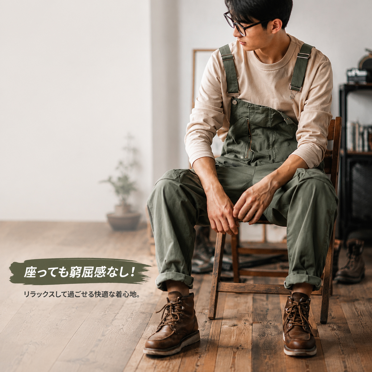 オーバーオール メンズ 大きいサイズ オールシーズン S-3XL サロペット