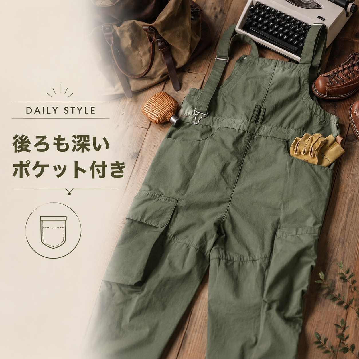 オーバーオール メンズ 大きいサイズ オールシーズン S-3XL サロペット