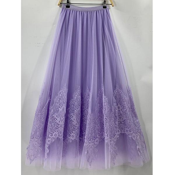 春夏SALE【アヤン/晩夏初秋/835623/40%OFF】ポリチュールＶネックハイウエストドロストロングフレアージレ/ayane/sps/1i14/5i54b751xx スカート チュール レディース チュールスカート ロング 春 春夏